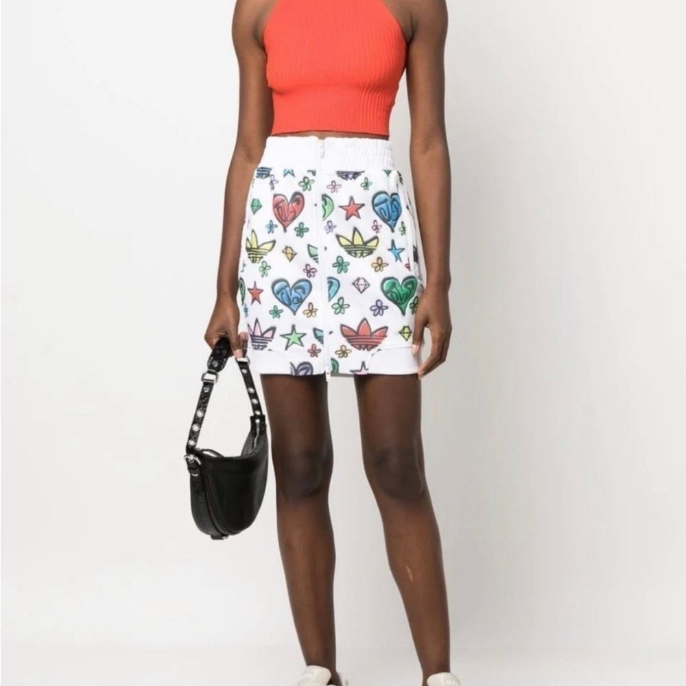 Jeremy Scott x Adidas Originals Monogram Skirt Sz S NWT